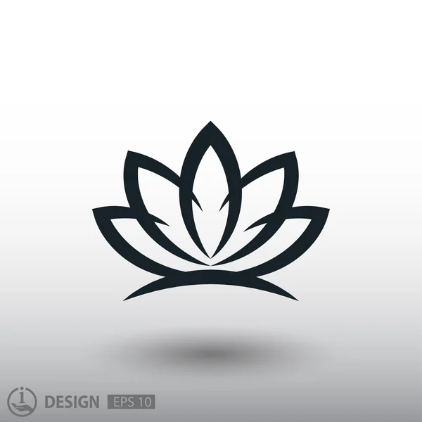 Icône lotus pour le design — Image vectorielle