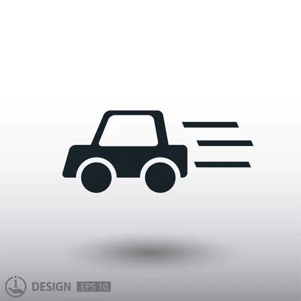 Botón icono de coche — Vector de stock