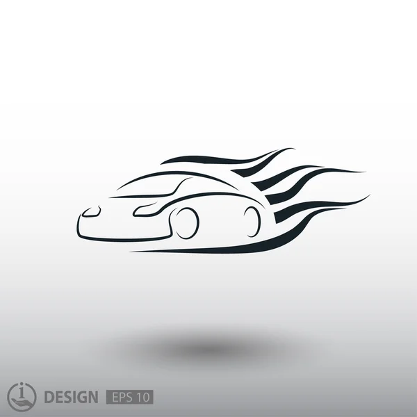 Bouton icône de voiture — Image vectorielle
