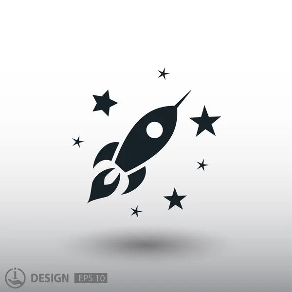 Ikona rakieta dla projektu — Wektor stockowy