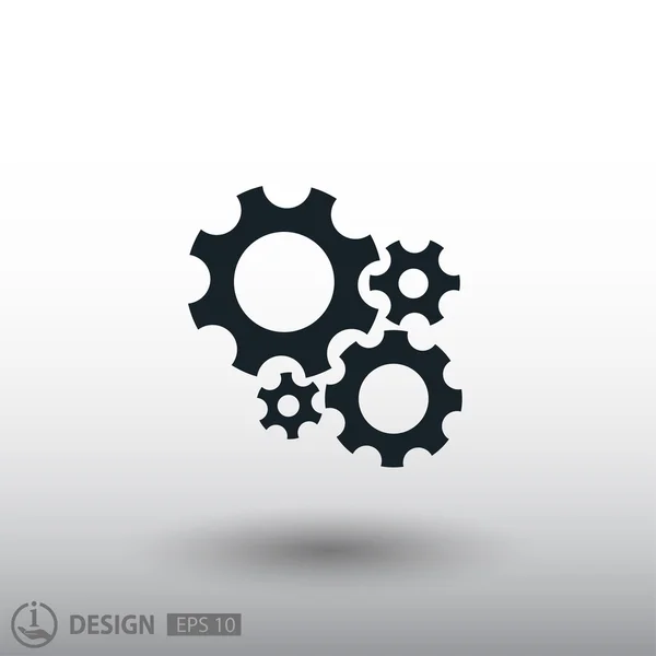 Gears mechanism icon — Stock Vector