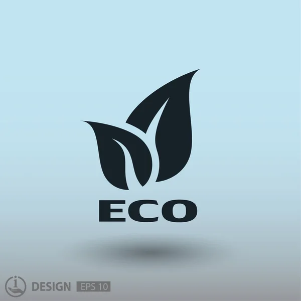 Eco deja icono — Vector de stock