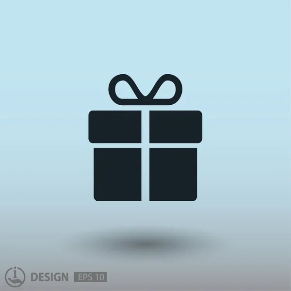 Icono de caja de regalo — Vector de stock