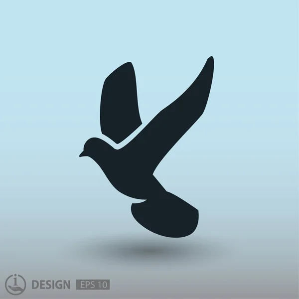 Taubenvogel-Symbol — Stockvektor