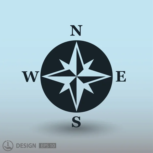 Compass icon for design — Stock Vector