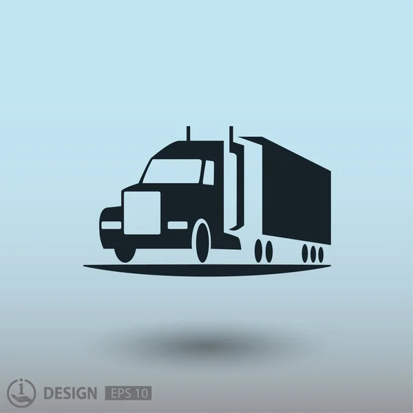 Vrachtwagen pictogram illustratie — Stockvector