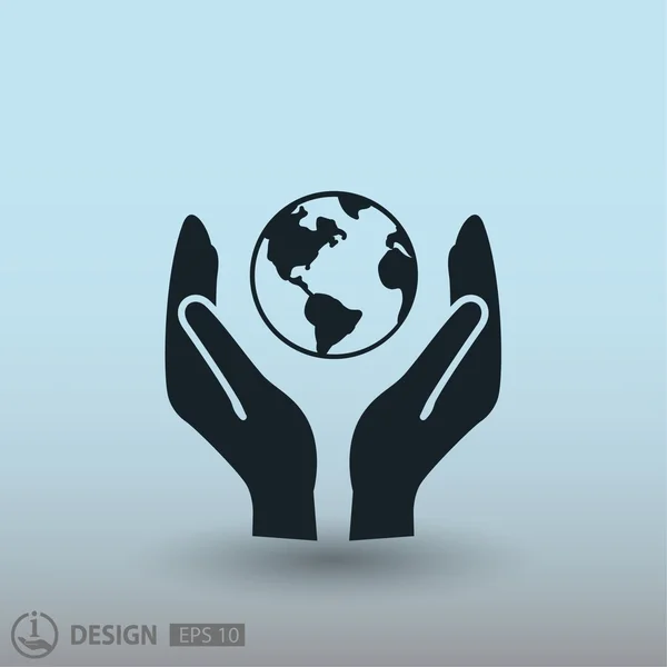 Save the planet icon — Stock Vector