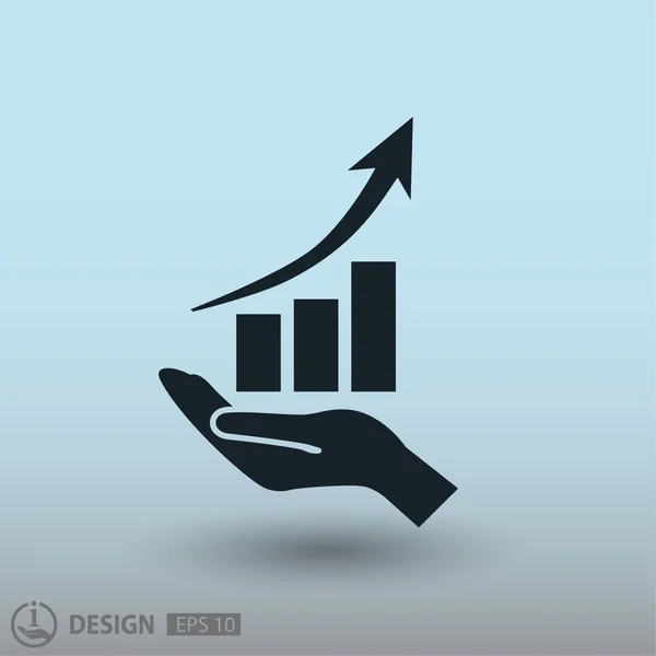 Pictografia do gráfico de negócios — Vetor de Stock