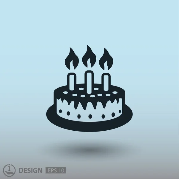 Birthday cake with candles — Stock Vector