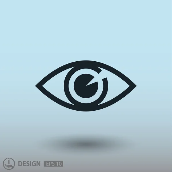 Human eye button — Stock Vector