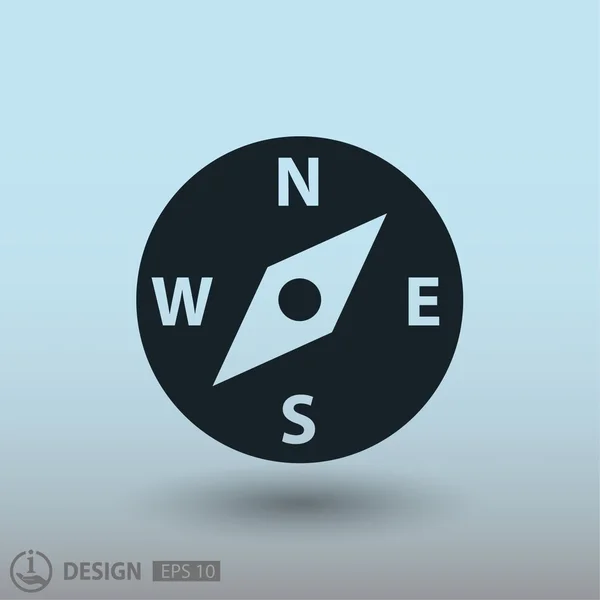 Compass icon for design — Stock Vector