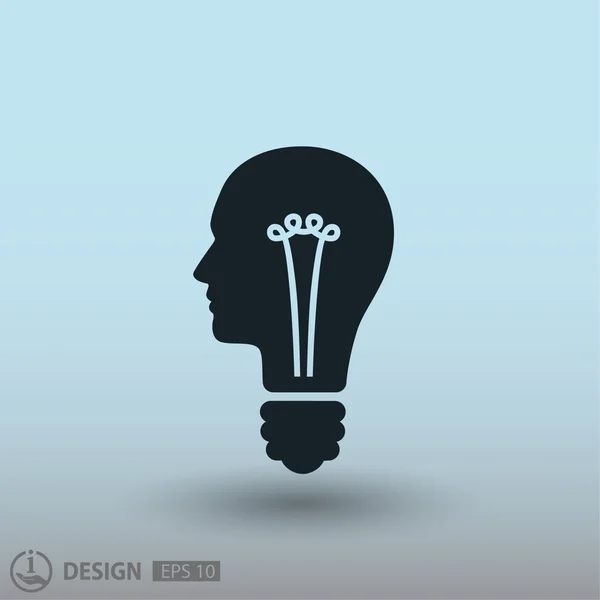 Businessman with idea bulb — Stock Vector