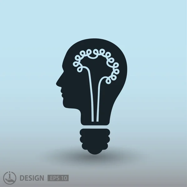 Businessman with idea bulb — Stock Vector