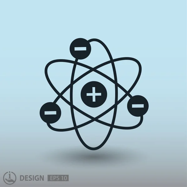 Illustrazione dell'icona atomica — Vettoriale Stock
