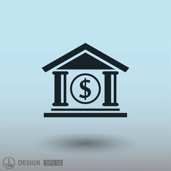 Bank teken pictogram — Stockvector