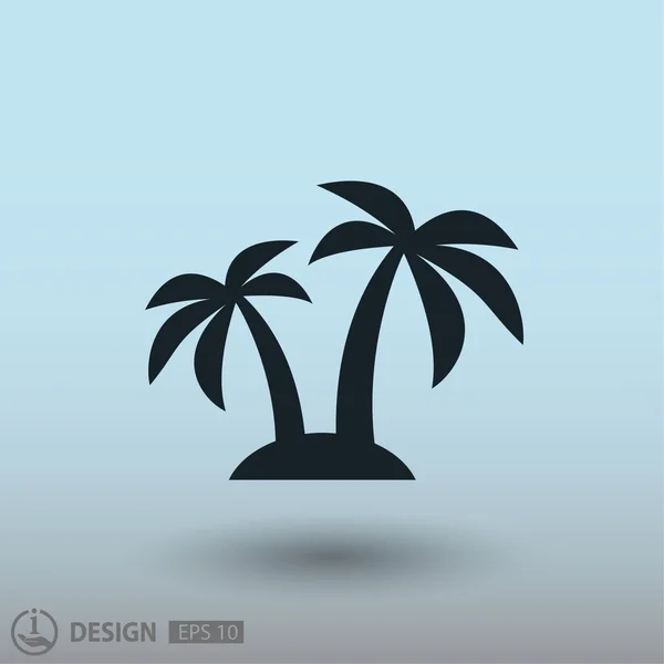 Ilha com palmeiras —  Vetores de Stock