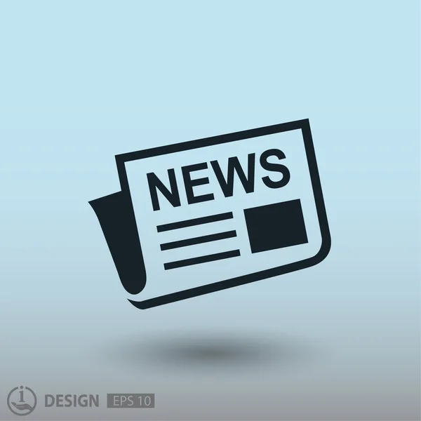 Icône de journal bouton — Image vectorielle