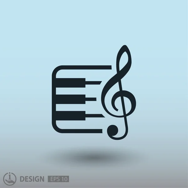 Treble clef icon — Stock Vector