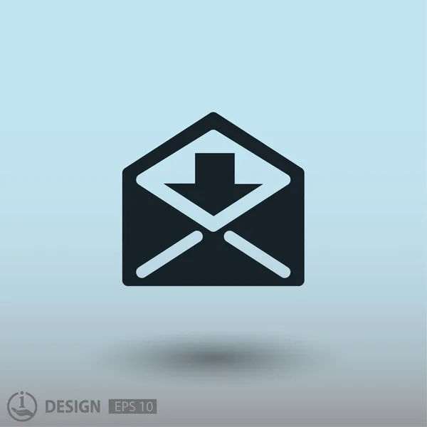 Pictografía del icono de correo — Vector de stock