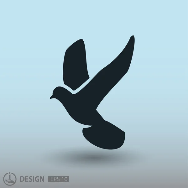 Pictogramme d'oiseau, illustration — Image vectorielle