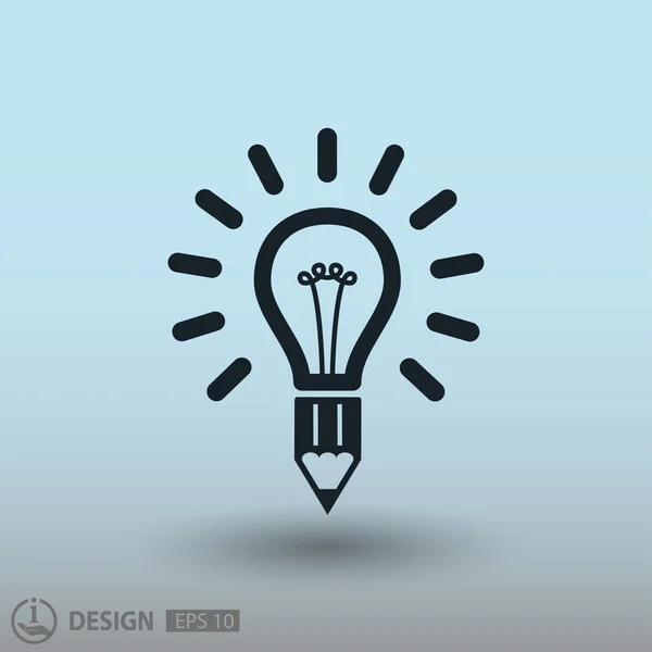 Pictograph of light bulb — Stock Vector