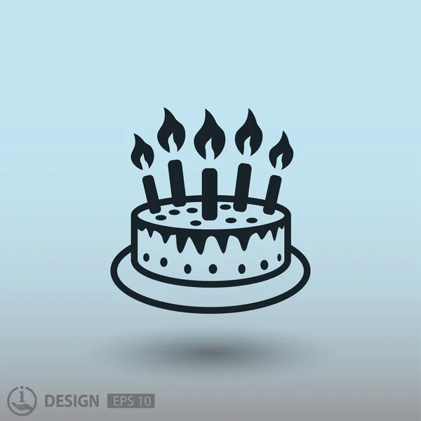 Pictograph van cake, illustratie — Stockvector