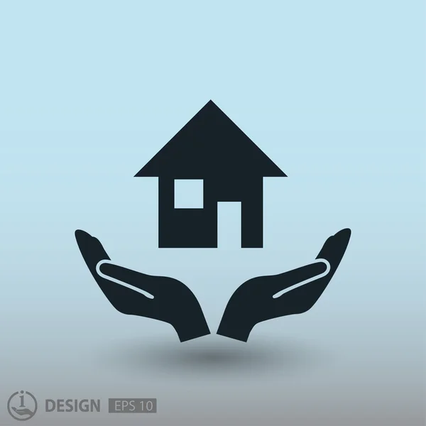 Pictogramme de la maison, illustration — Image vectorielle