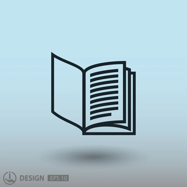 Pictograph av bok, illustration — Stock vektor