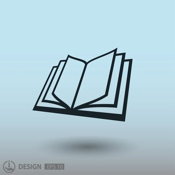 Pittogramma del libro, illustrazione — Vettoriale Stock