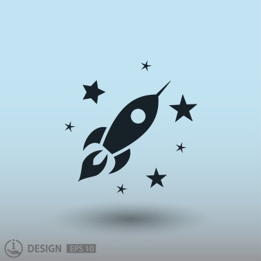 Roket simgesi, illüstrasyon