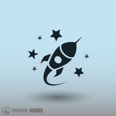 Roket simgesi, illüstrasyon