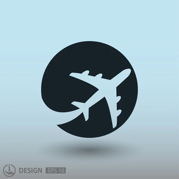 Ikona letadla, ilustrace — Stockový vektor