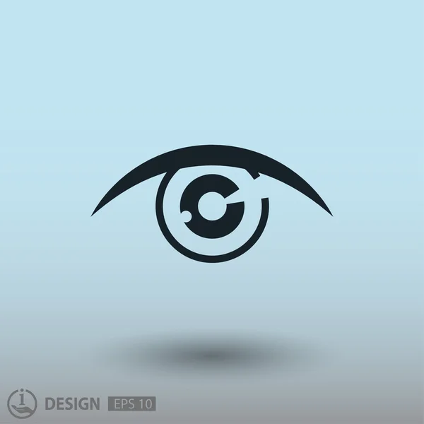 Pictografía de ojo, ilustración — Vector de stock