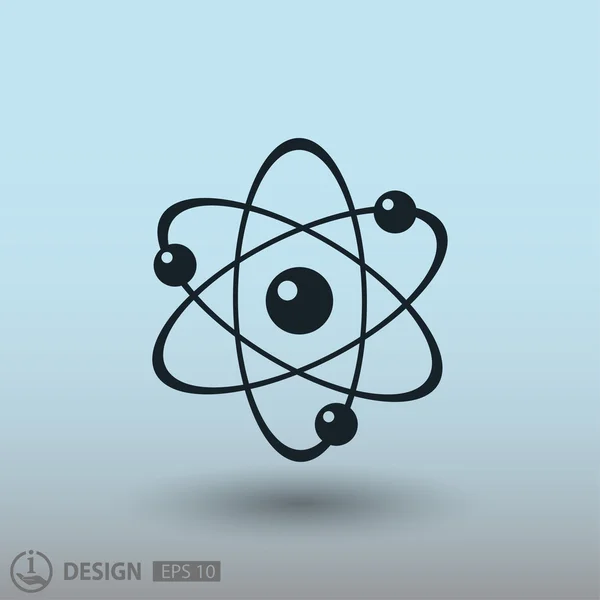 Pictograph of atom, illustration — Stock Vector