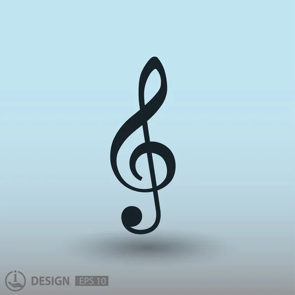 Pictogramme de la clé de musique — Image vectorielle
