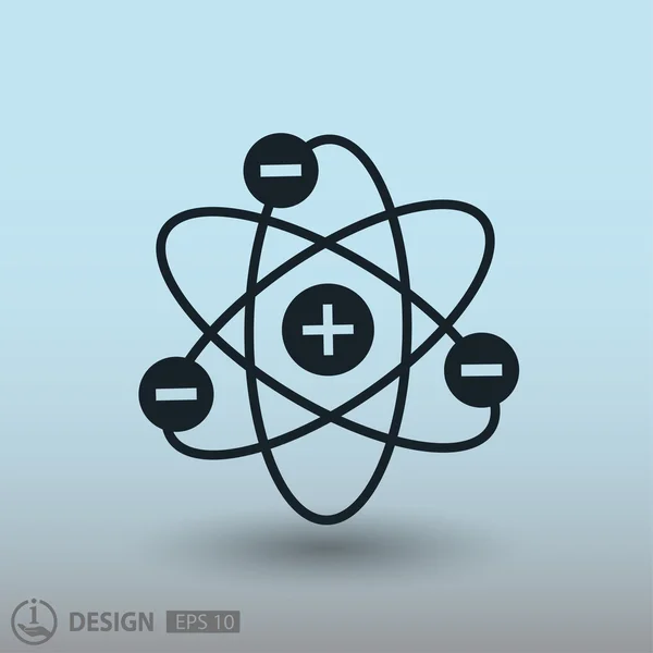 Pictograph of atom, illustration — Stock Vector