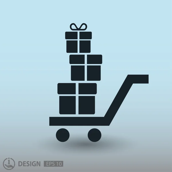 Pictograph van geschenken, illustratie — Stockvector