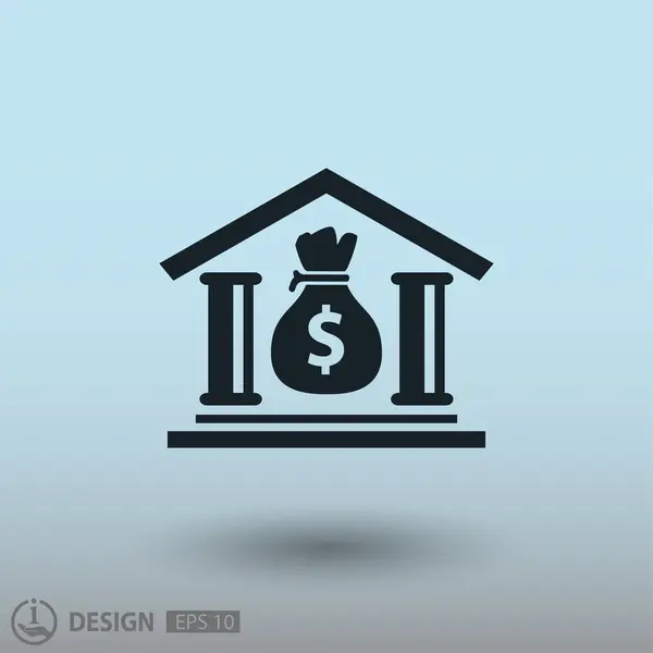 Pictograph van bank, illustratie — Stockvector