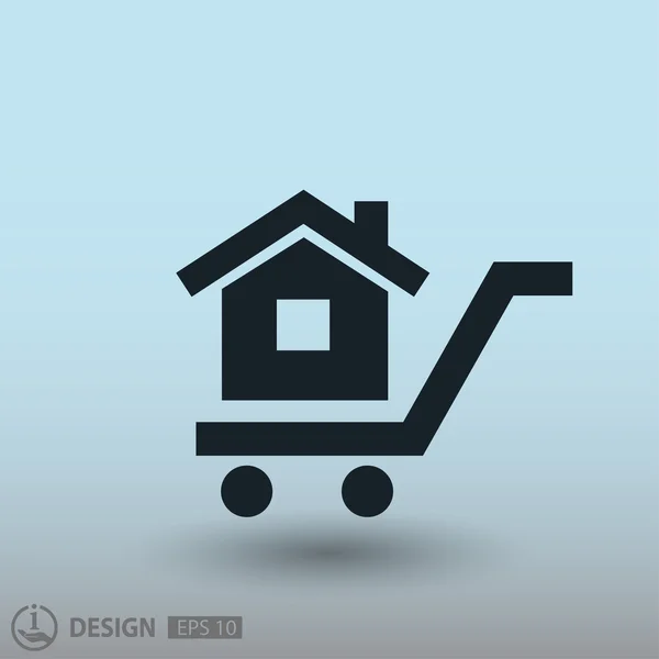 Pictogramme de la maison, illustration — Image vectorielle