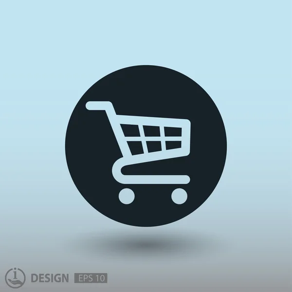 Pictograph of shopping cart — Stock Vector