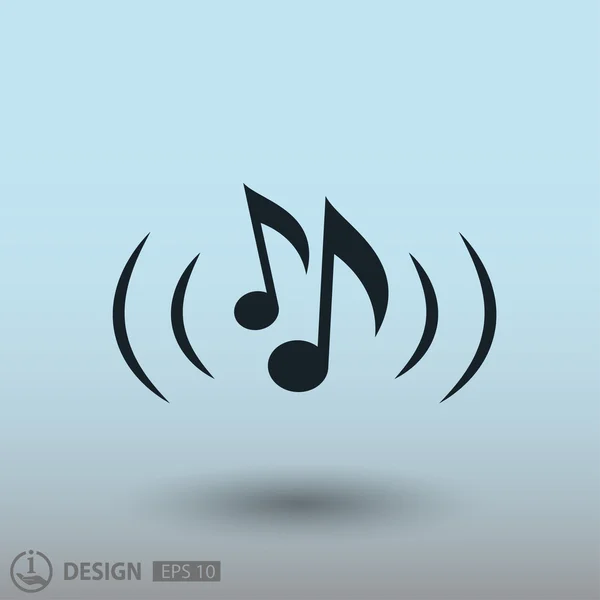 Pictogramme de notes de musique — Image vectorielle