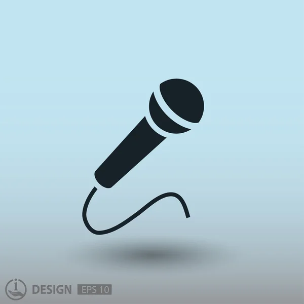 Mikrofon ikon, illusztráció — Stock Vector