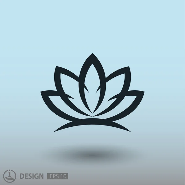 Pictogramme de lotus, illustration — Image vectorielle