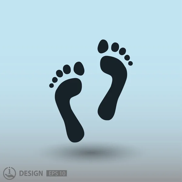 Pictograph of footprints, illustration — Stock Vector