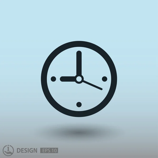 Pictografía del reloj, ilustración — Vector de stock