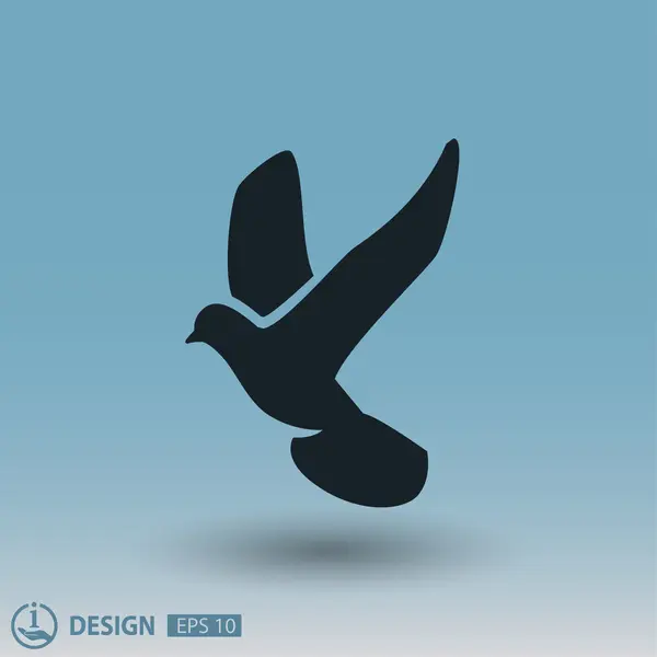 Pictograph fågel, illustration — Stock vektor