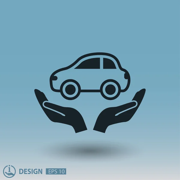 Pictogramme de voiture, illustration — Image vectorielle