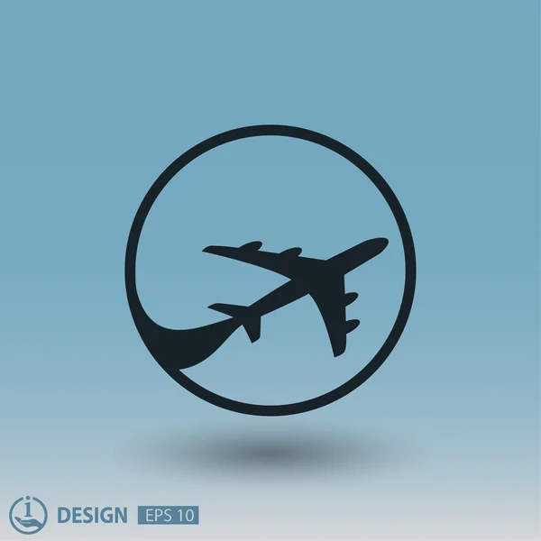 Pictograph av flygplan, illustration — Stock vektor