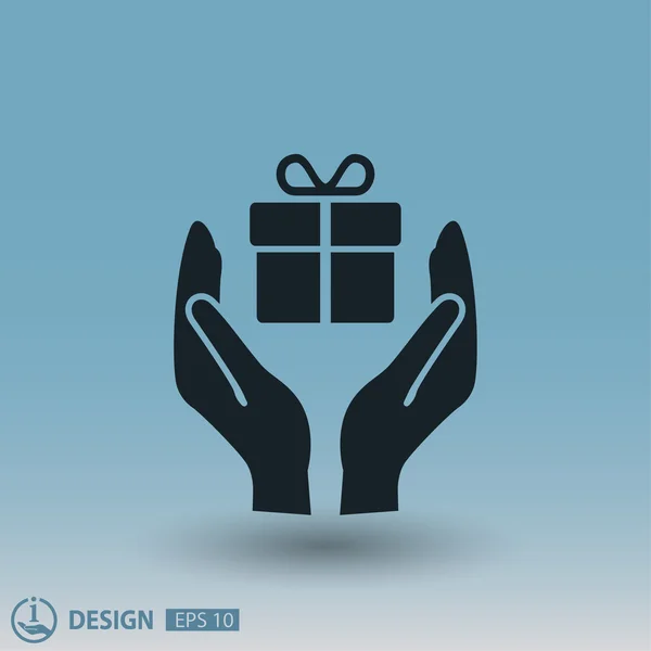 Pictogramme de cadeau, illustration — Image vectorielle