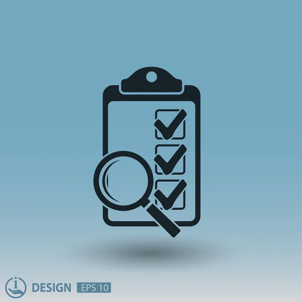 Pictograph of checklist, illustration — Stock Vector